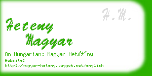 heteny magyar business card